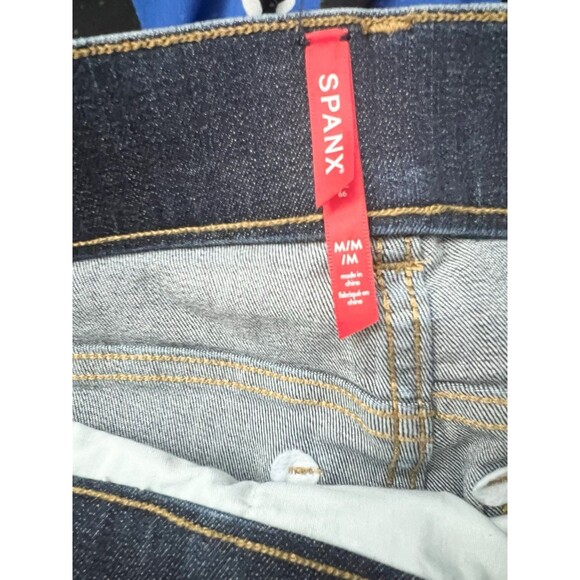 Spanx Women's Midnight Shade Blue Denim Ankle Skinny Pull On Jegging Jean Medium - Picture 7 of 7